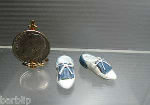 Dollhouse Miniature Handcrafted Golf Shoes by Sheila Seme  