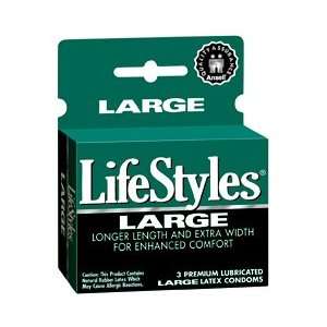 LifeStyles Extra Comfort Brand 1103 Large Lubricated Condoms   3 Count