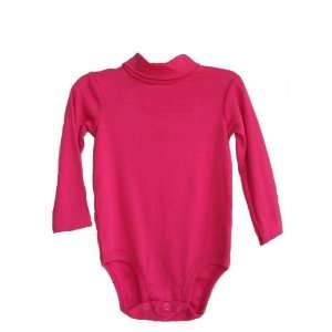 Carters Girls Long Sleeve Cotton Knit Turtleneck Bodysuit Bright Pink 