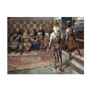Young Prophet Before The Council by James jacques Tissot. Size 21.75 