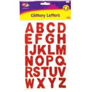  Glittery Letters Stickon Red 1 Set 144 Count Case Pack 144 