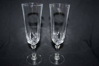 Crystal Champagne Flute Pair, Cut Glass   Please Contribute  