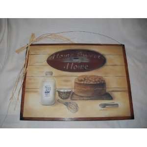   Country Kitchen Wooden Wall Art Sign Fresh Milk Cooking Home