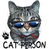 Cool Cat Person Pet Funny Adult Tee Shirt T shirt  