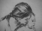 Mother and Baby” Pencil Signed Etching 94/150  