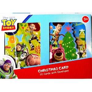  12pcs Disney Toy Story Christmas Card with Envelopes (6 Designs 