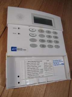 ADT SAFEWATCH PRO SECURITY MANAGER 3000 KEYPAD,POWER SUPPLY,BATTERY 