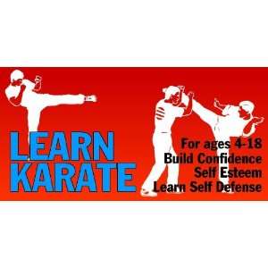  3x6 Vinyl Banner   Youth Karate Classes 
