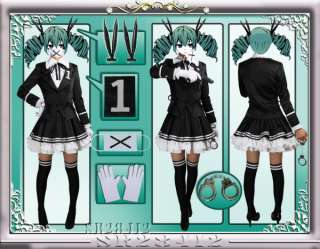Party/VOCALOID Miku cosplay costume secret police Any Size  
