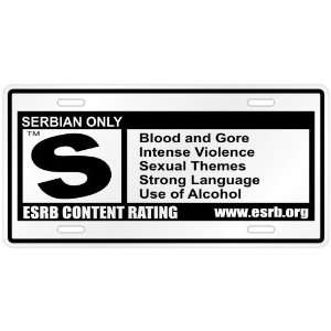 New  Serbian Only / E S R B Parodie Serbia And Montenegro License 