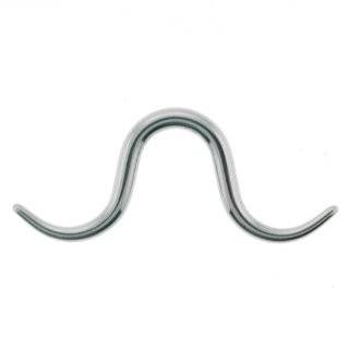 Mini Septum Mustache Surgical Steel   16g (1.2mm)   Sold Individually