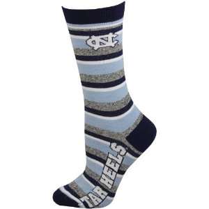 North Carolina Tar Heels (UNC) Ladies Carolina Blue Striped Tall Socks