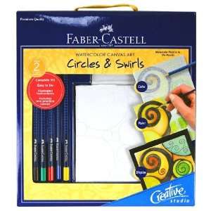   Creative Studio Watercolor Canvas Art Kit   Circles & Swirls Arts