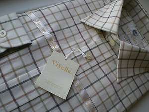 Viyella Mens Check Shirt, Pure Cotton, Classic Standard Collar  