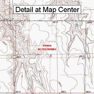  USGS Topographic Quadrangle Map   Selden, Kansas (Folded 