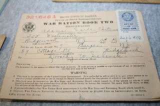 WW2 RATION BOOK W/ STAMPS & USAAF US ARMY AIR FORCE PILOT FLIGHT HOUR 