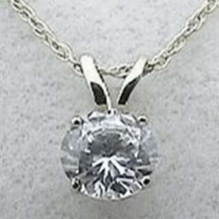 00 CARAT BRILLIANT ROUND SOLITAIRE PENDANT WITH CHAIN SOLID 14K GOLD 