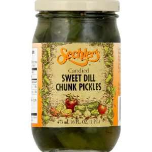 Sechlers Sechler Candied Sweet Dill Pickle Chunks 16.0 OZ (pack of 6 