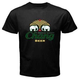  Chang Beer Logo New Black T shirt Size 3XL  
