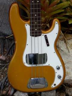 1965 Fender PRECISION Bass crazy rare Firemist Gold   
