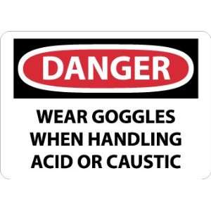  SIGNS WEAR GOGGLES WHEN HANDLING ACID OR