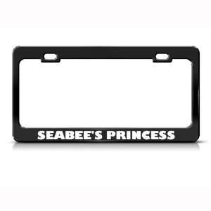  SeabeeS Princess Metal Military license plate frame Tag 