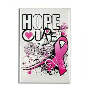  Rectangle Magnet Cancer Hope for a Cure   Pink Ribbon 