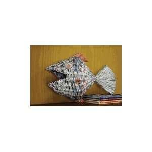 Recycled Paper Fish Sculpture 