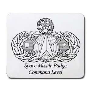  Space Missile Badge Command Level Mouse Pad Office 