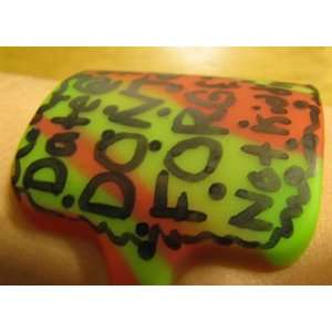  Scribbleband Wristband for Notes (Green/Red Swirl; Small/5 