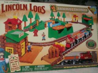 NEW Original Lincoln Logs Sawmill Express Trains 155pcs  