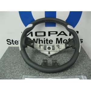 DODGE CHALLENGER CHARGER CUSTOM STEERING WHEEL SILVER GRIPS STICHING 