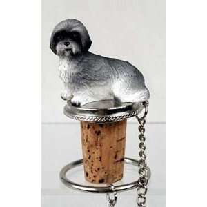  Lhasa Apso Bottle Stopper ( Gray Sport cut) Kitchen 