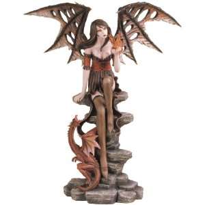  Fairy Collection Pixie With Baby Dragon Fantasy Figurine 