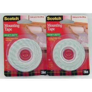  Scotch 3M Mounting Double Stick Tape #110 ½x75 2 Pack 