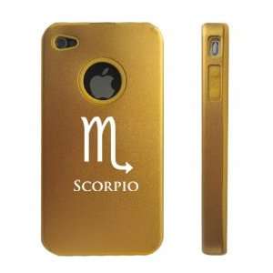   Gold D1084 Aluminum & Silicone Case Cover Horoscope Astrology Scorpio