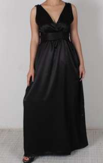 Plus Size Black Satin Dress