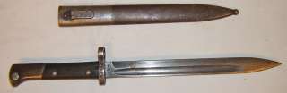 Antique German bayonet mauser w scabbard knife WWII military NR lot 