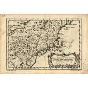 1757 French Map New England New York Pennsylvania 