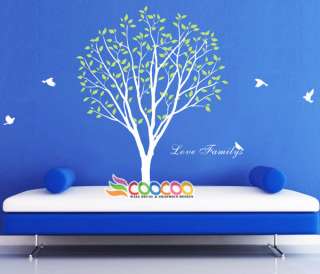 Wall Decor Decal Sticker Mural Removable vinyl large tree birds love 