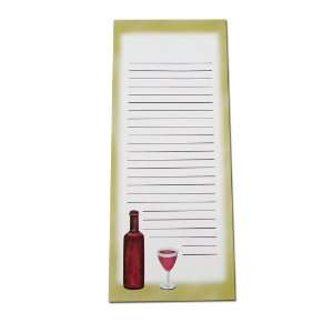  Wine Bottle and Glass Notepad (Magnetic) Health 