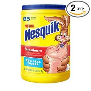 Nesquik Strawberry Powder Drink Mix, 48.7 Ounce Packages (Pack of 2 