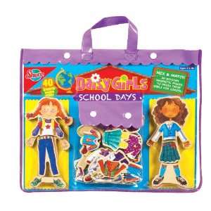  Daisy Girls School Days Magnetic Wooden Dress Up Dolls Toys & Games