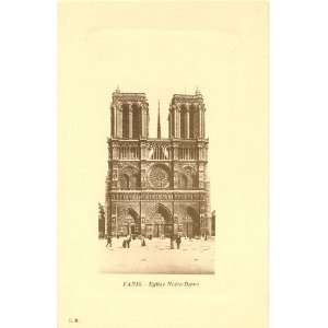  1910 Vintage Postcard Cathedral of Notre Dame Paris France 