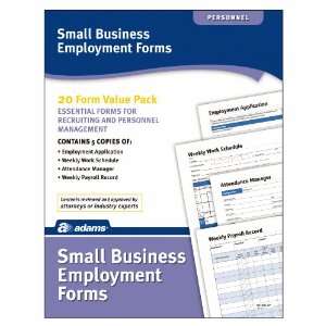  Adams Small Business Employment Forms, 8.5 x 11 Inch, 4 
