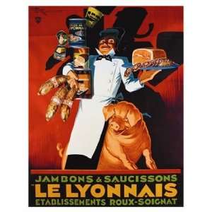  Saucisson Le Lyonnais by Henry Le Monnier 18x24 Kitchen 