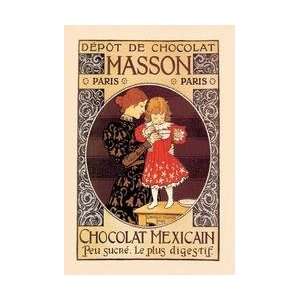  Depot de Chocolat Masson Chocolat Mexicain 28x42 Giclee on 