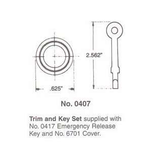   0407264 Estate Satin Chrome ER Trim and Key Part