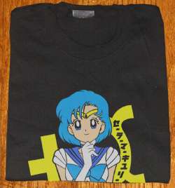 Black Sailor Moon Mercury Mizuno Ami THINK Shirt NEW  