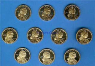 2000 through 2009 Gem Proof Sacagawea Dollars Set of 10  